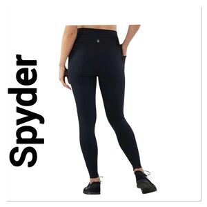 SPYDER Active Black Leggings with pockets size small